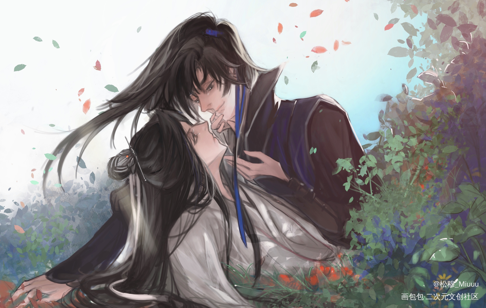 二哈和他的白猫师尊_二哈和他的白猫师尊燃晚墨燃楚晚宁绘画作品