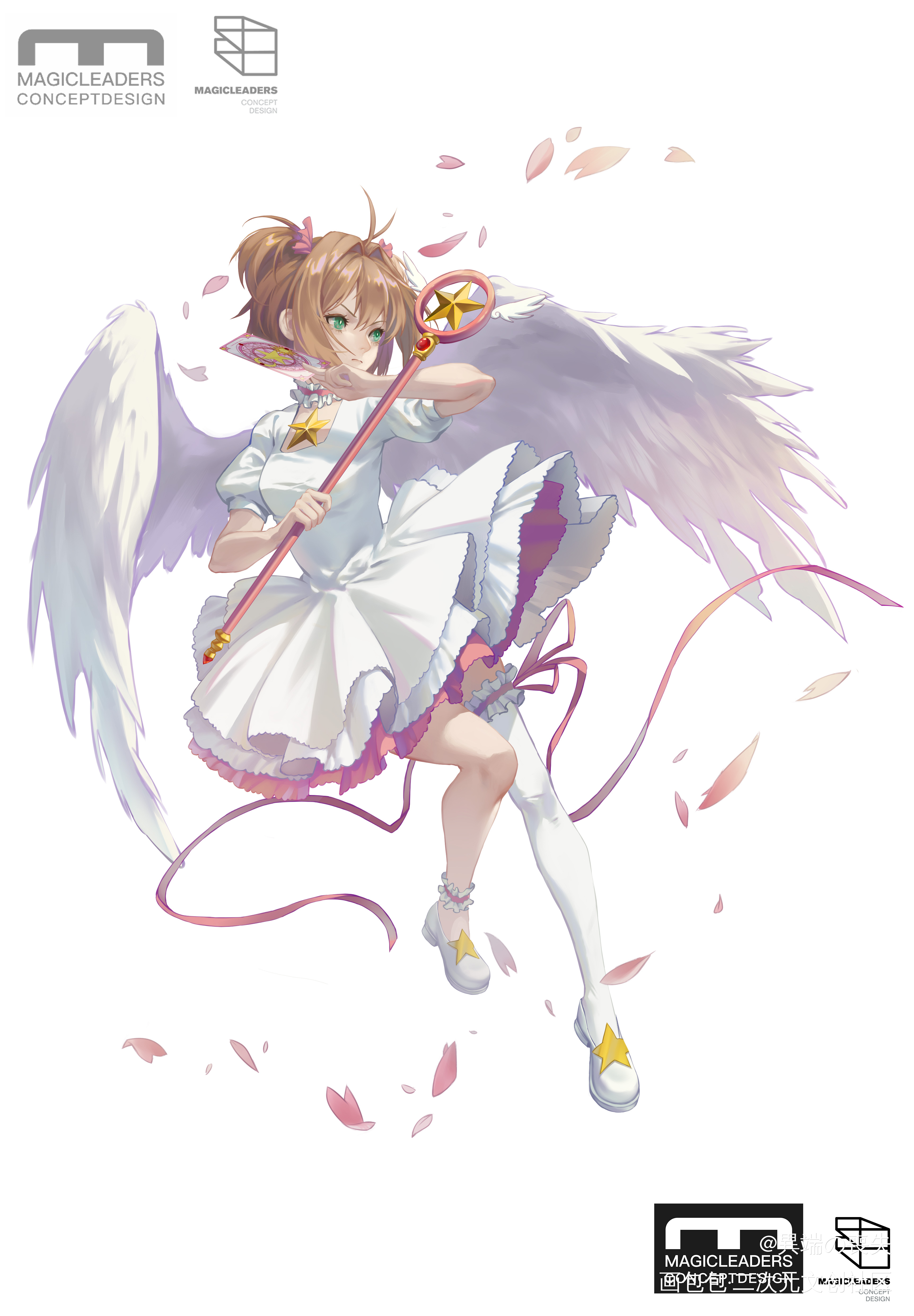 木之本樱_百变小樱魔卡少女樱木之本樱板绘涂立绘绘画作品