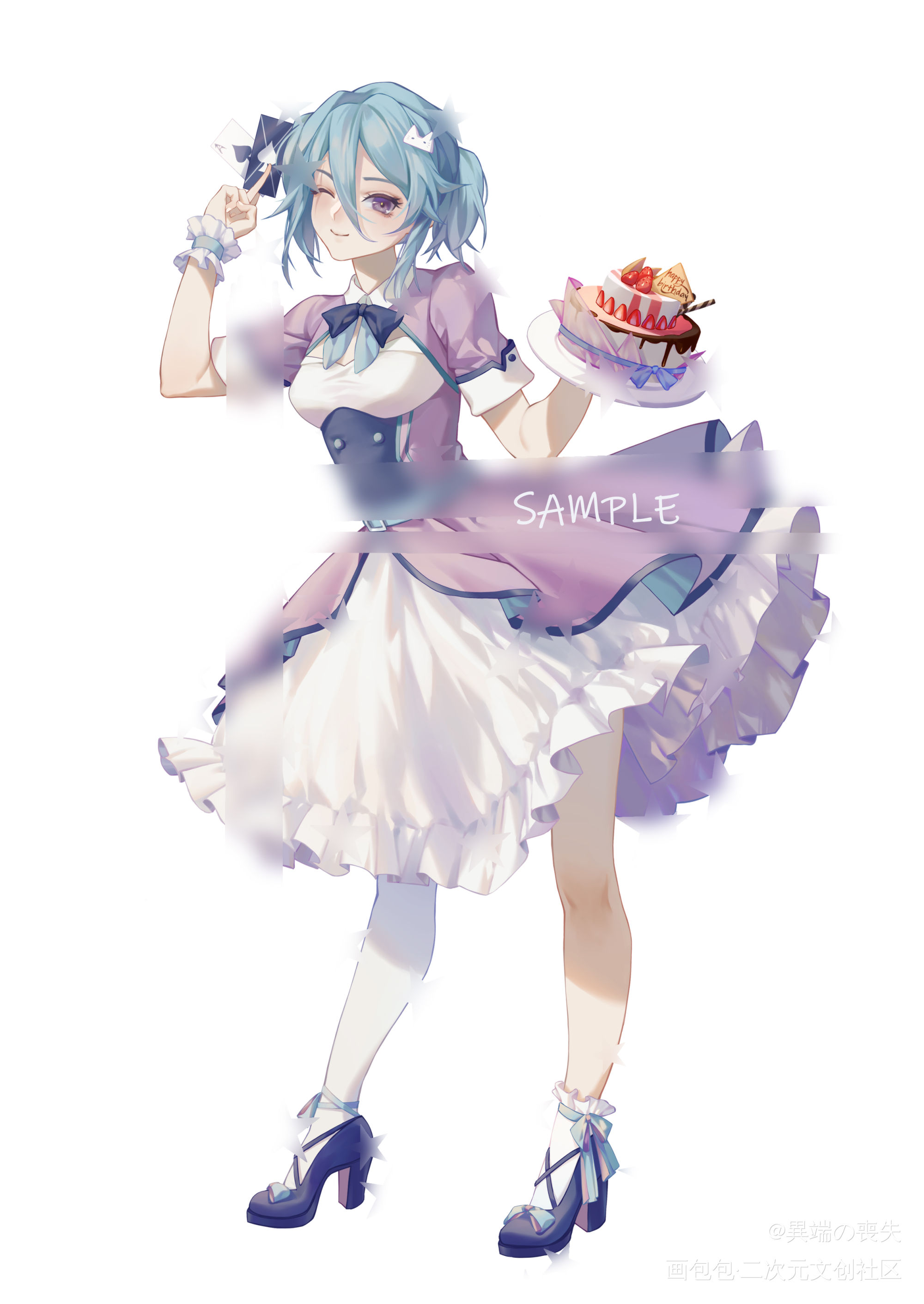 立绘稿件_板绘涂立绘老板的oc稿件约稿绘画作品