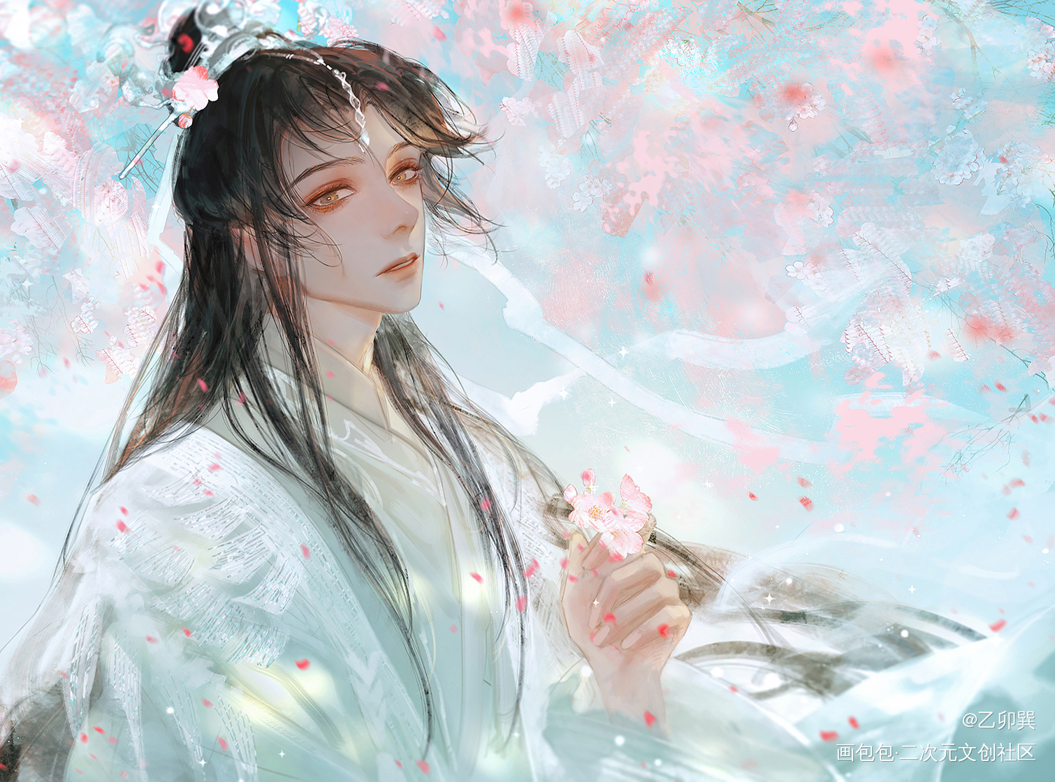 楚仙尊_二哈和他的白猫师尊楚晚宁古风插画同人绘画绘画作品