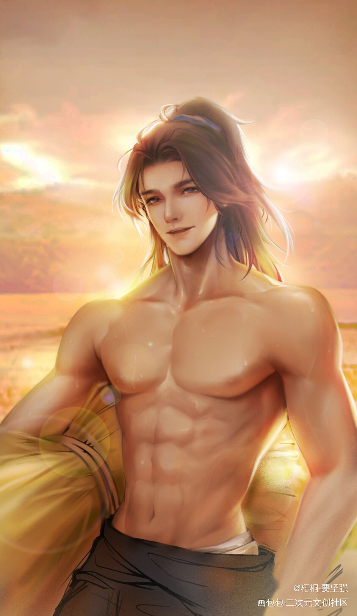 【师尊，你醒啦】_二哈和他的白猫师尊墨燃绘画作品