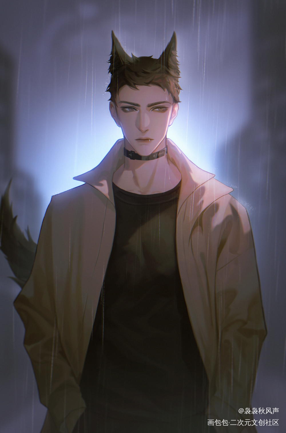 小狼狗_针锋对决188男团原炀绘画作品