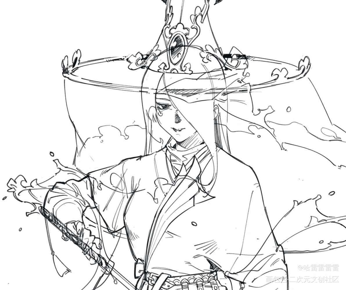 哎 已经不知道什么叫好看了?_草稿草图画画摸鱼板绘绘画原创oc绘画作品