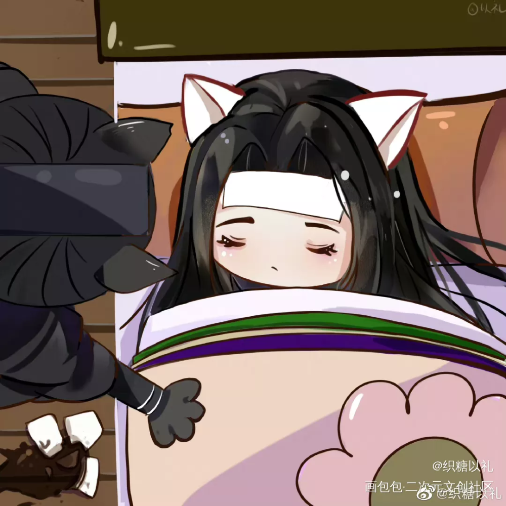 晚宁又病了 踏娇娇苦恼极了_二哈和他的白猫师尊燃晚墨燃楚晚宁楚晚宁墨燃踏仙君墨燃楚晚宁Q版绘画作品