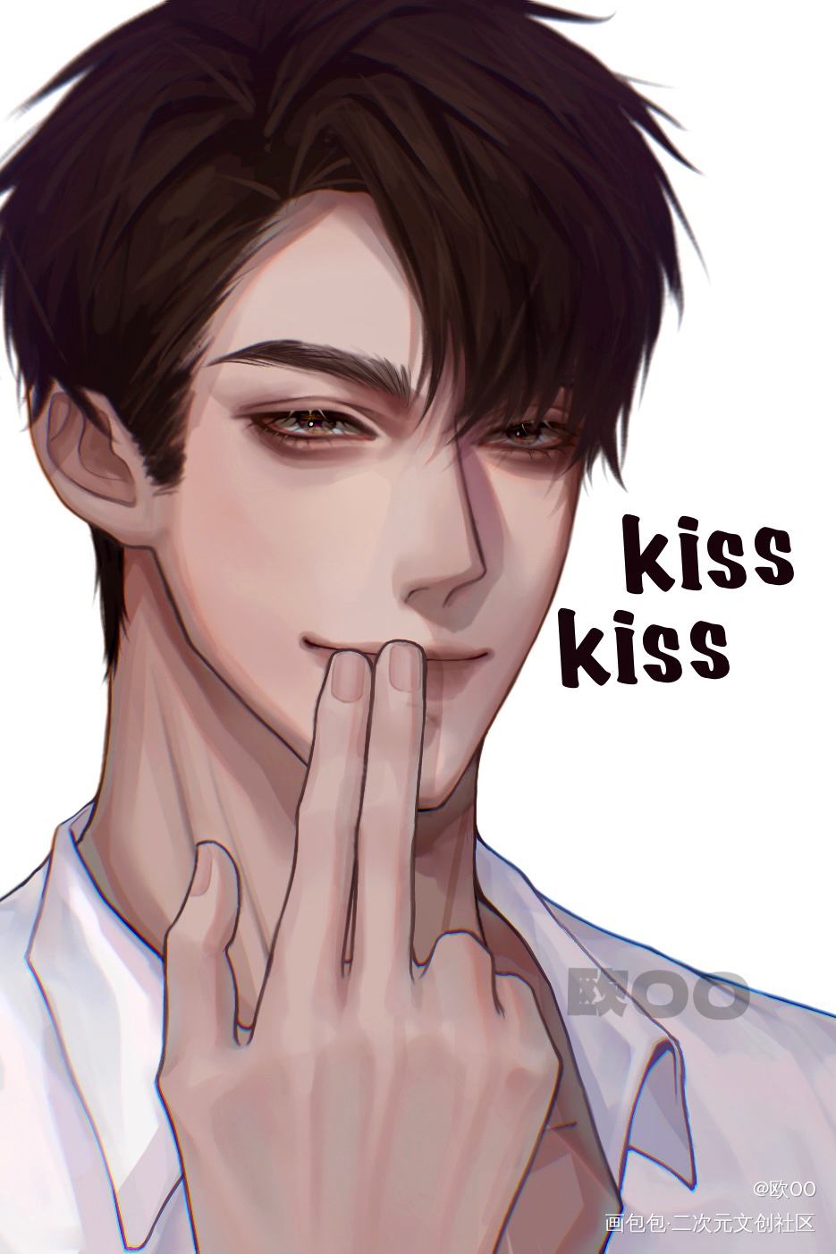 煎包のkiss kiss_你却爱着一个傻逼188男团简隋英手绘绘画作品