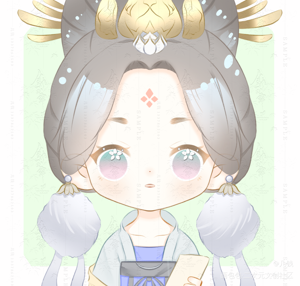 千年万岁，椒花颂声。_平婉绘画作品