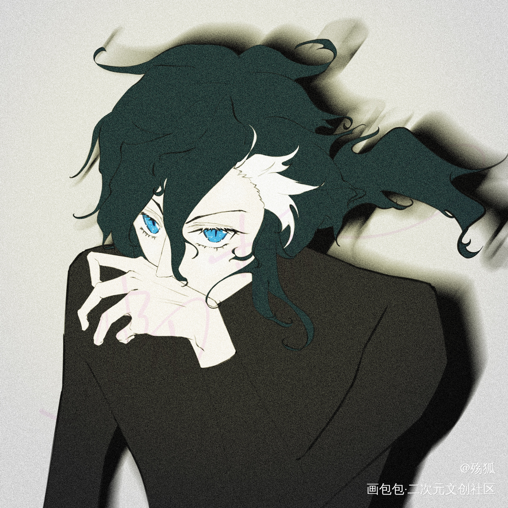 半小时速涂_天狼尤里摸鱼页平涂日系天狼SJ约稿板绘绘画作品