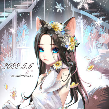 ragdoll布偶猫女孩_兽耳少女插画谁能不爱大美人动物拟人板绘oc绘画