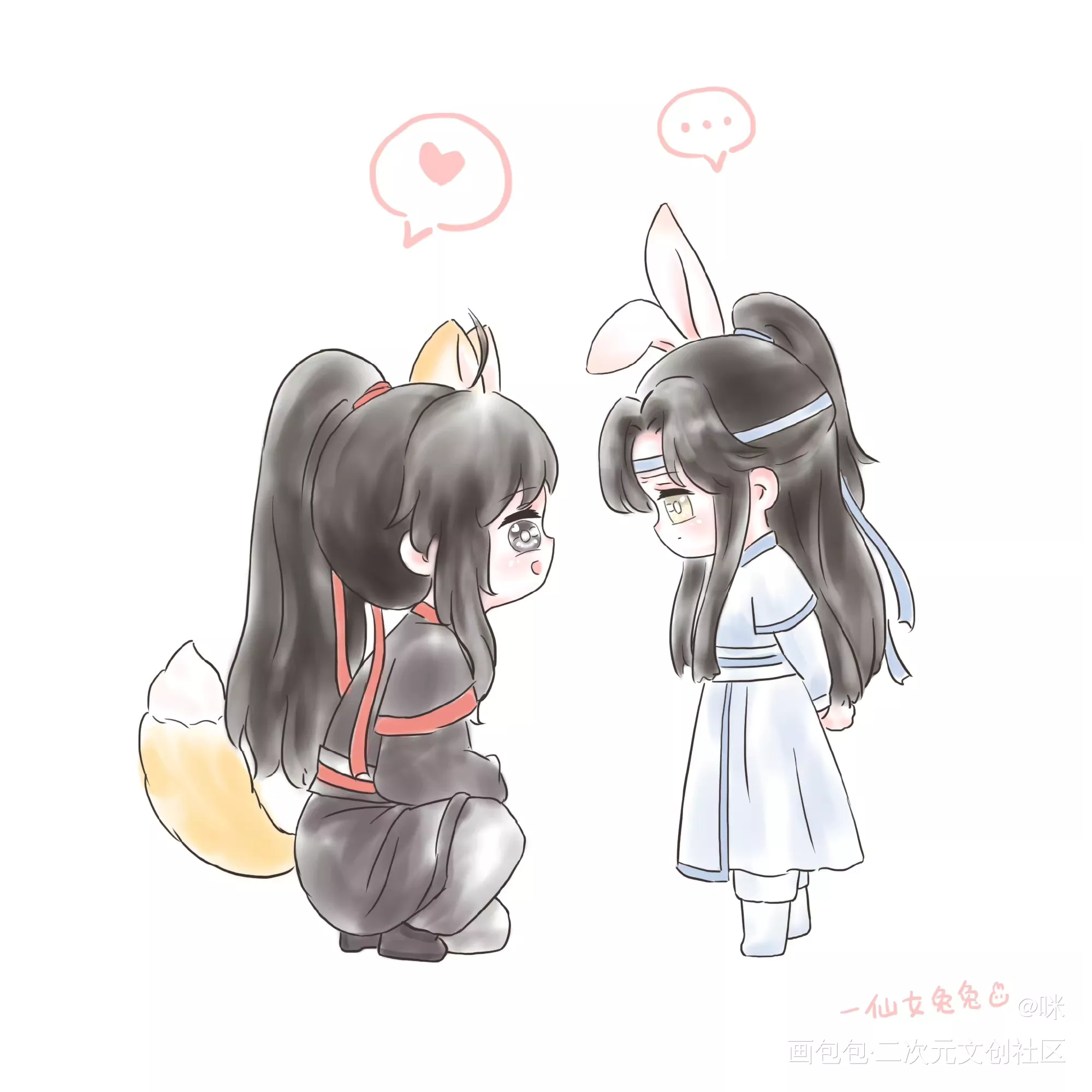 忘羡_魔道祖师忘羡Q版我要上首推绘画作品