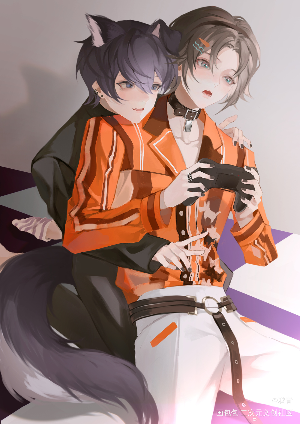 修勾联动!!!_foxslayershotomystarias绘画作品