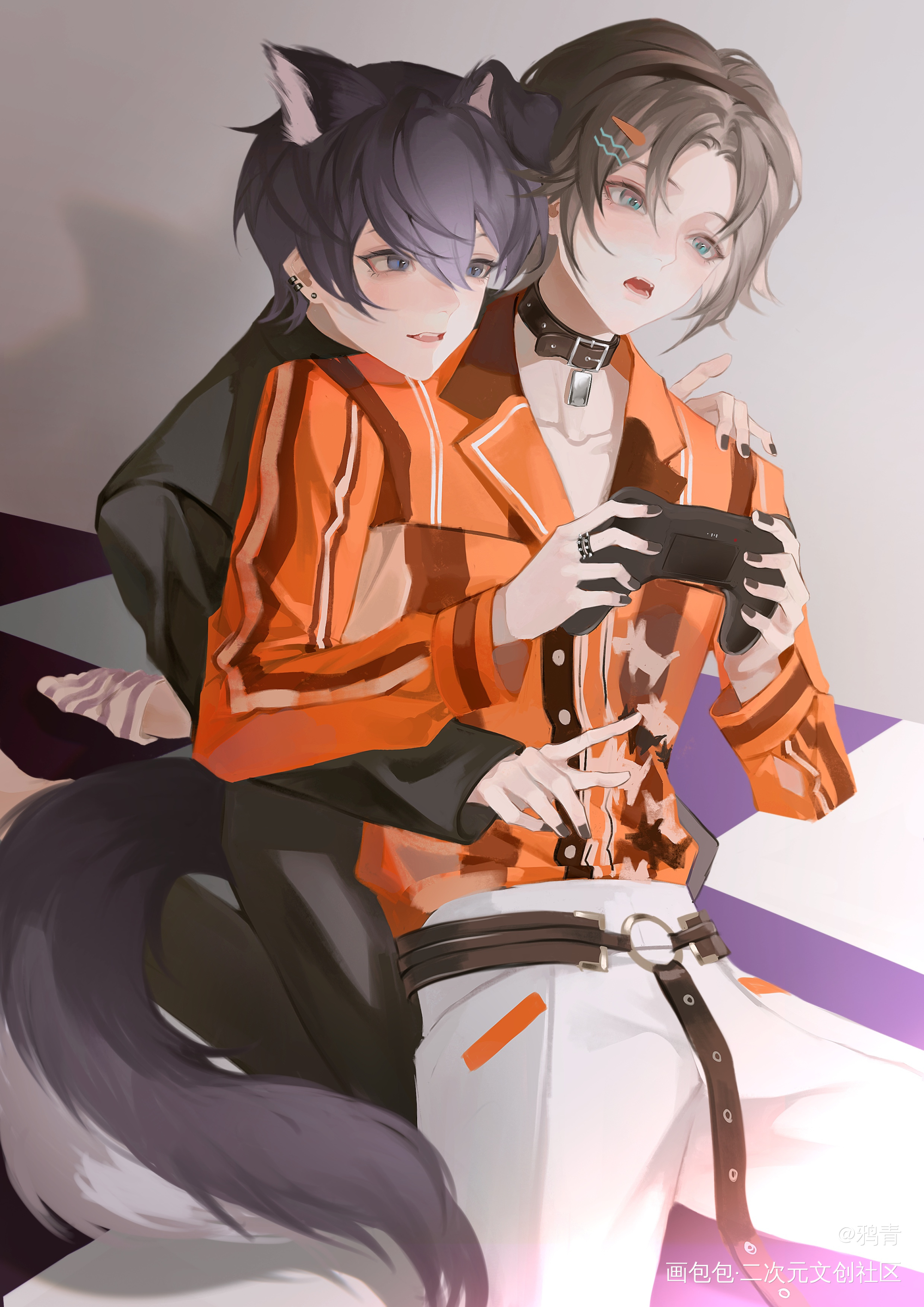 修勾联动!!!_foxslayershotomystarias绘画作品