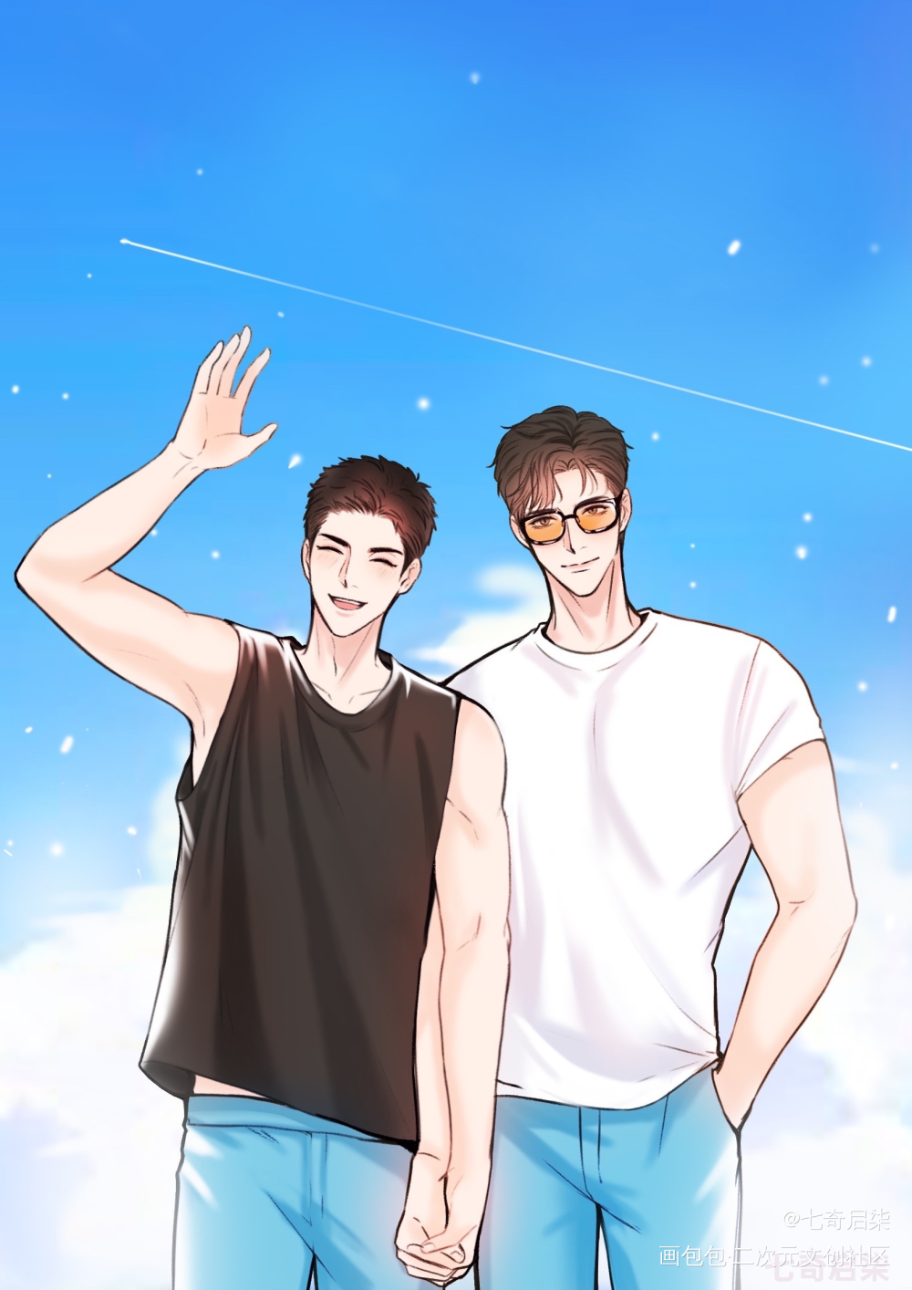 Summer_老婆孩子热炕头188男团周丁丁小伟周谨行绘画作品