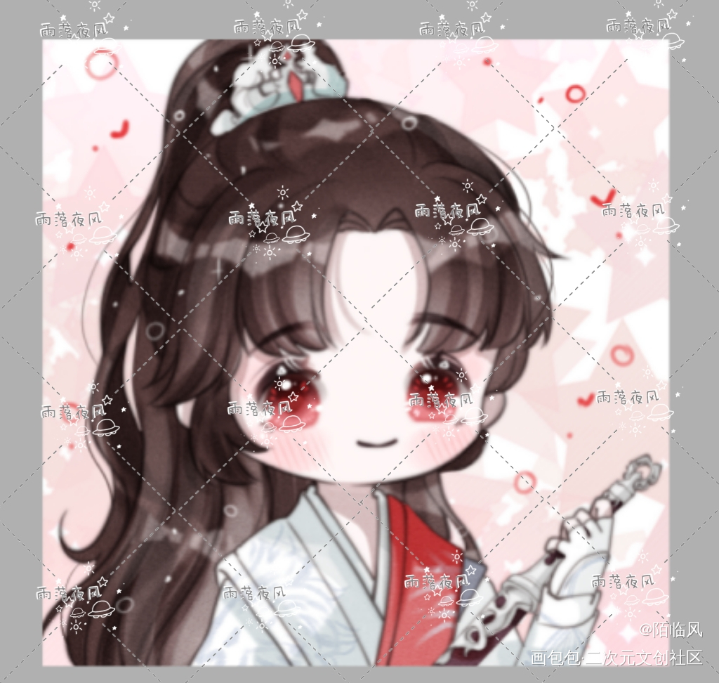 可可爱爱小石榴_灵猫传陆知也古风Q版绘画作品