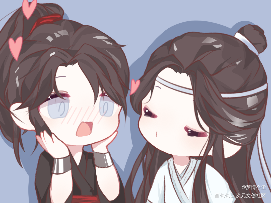 羞羞_天官赐福魔道祖师花怜忘羡谢怜花城蓝忘机魏无羡绘画作品