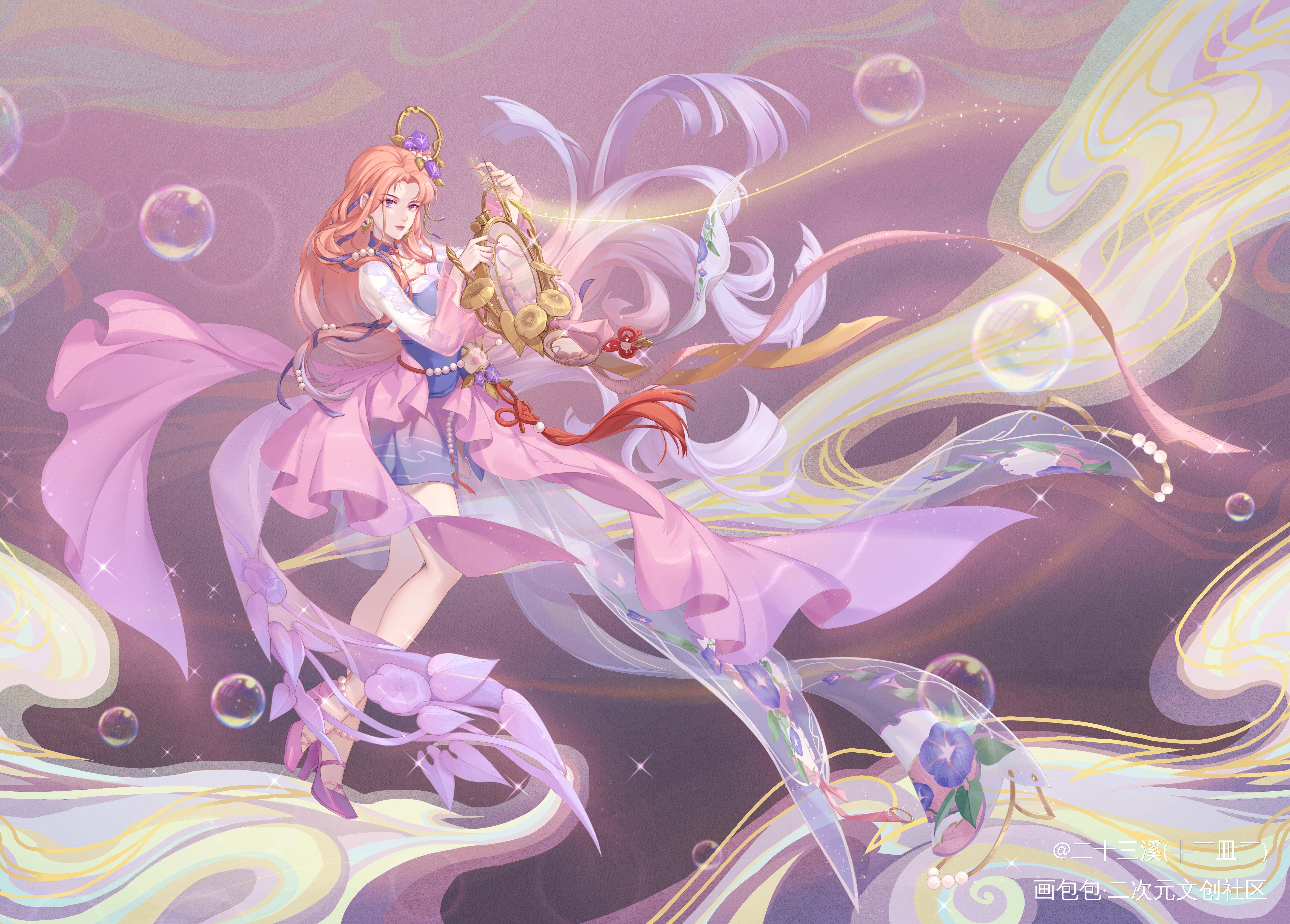 昭君乞巧织情_王者荣耀板绘涂平涂日系我要上首推插画绘画作品