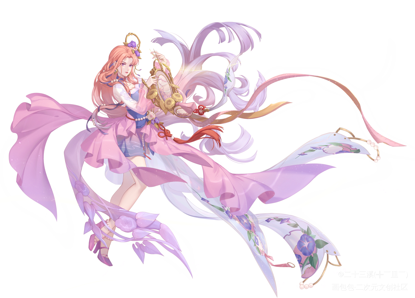 昭君乞巧织情_王者荣耀板绘涂平涂日系我要上首推插画绘画作品