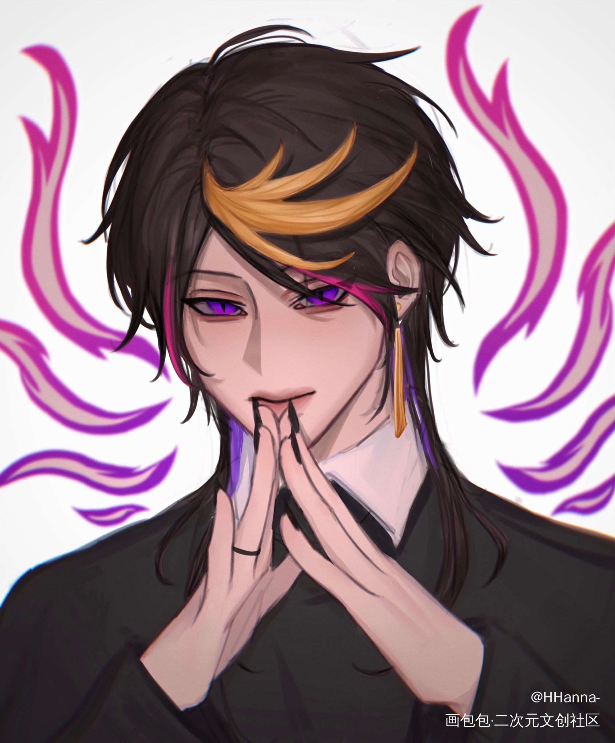 老婆咋还不回来_彩虹社shuyaminoluxiemVtuber摸鱼绘画作品