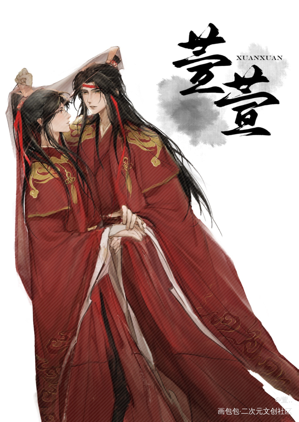 _魔道祖师忘羡蓝忘机魏无羡立牌绘画作品