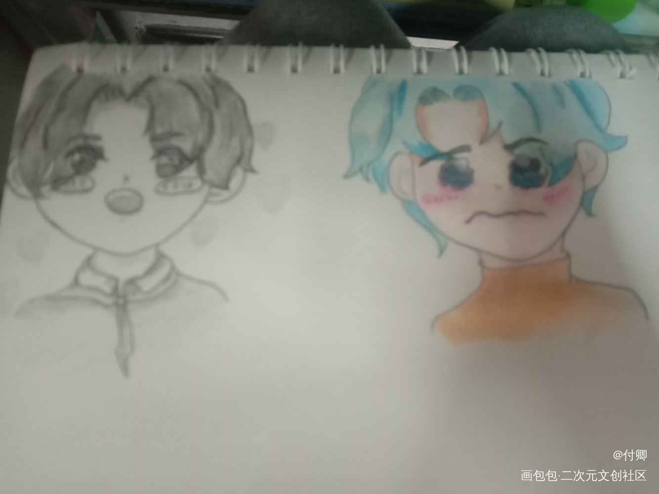 画画_黑白简笔绘画作品