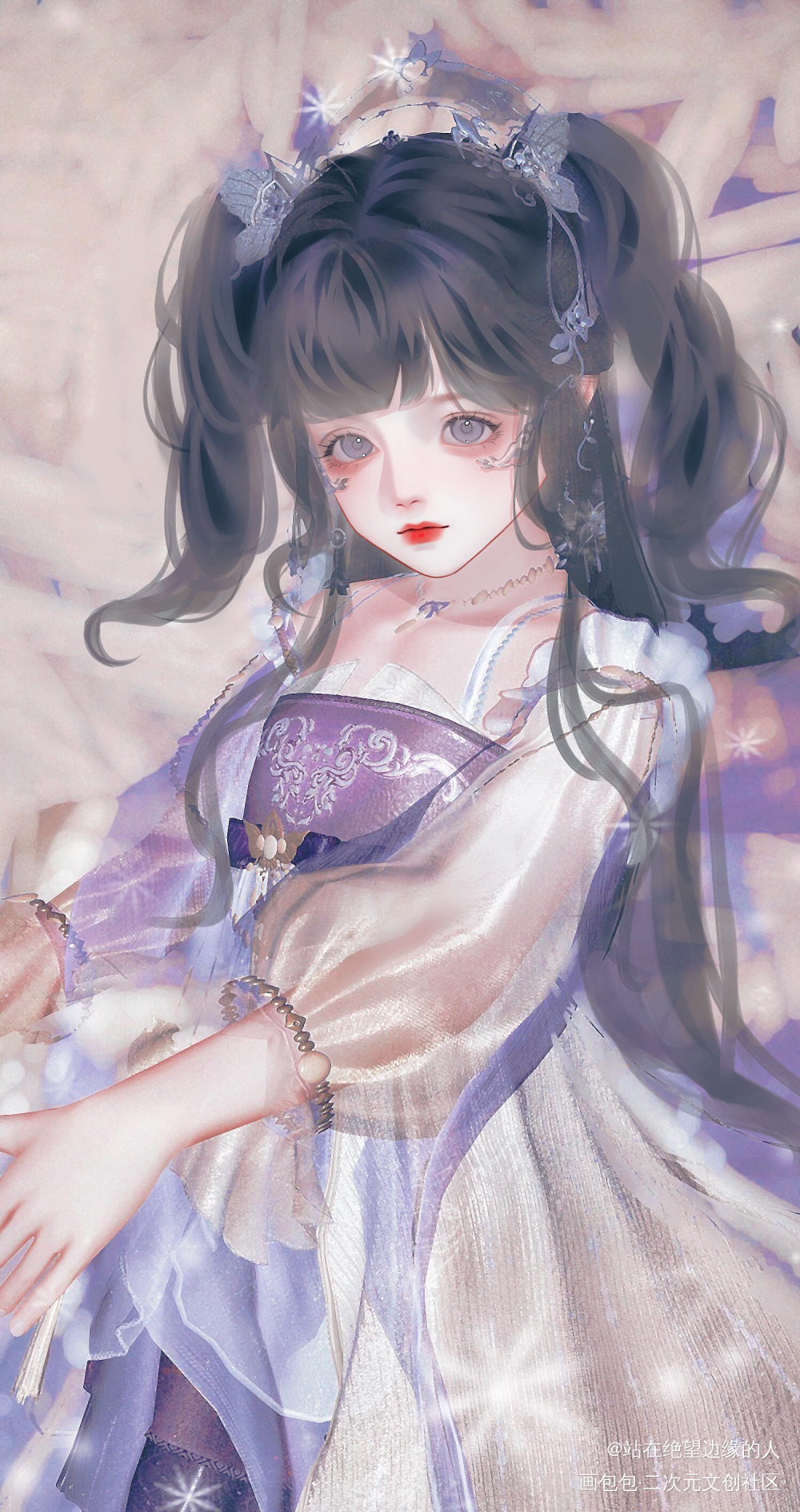 一个平涂风转手绘练习_剑网3转手绘头像摸鱼绘画作品