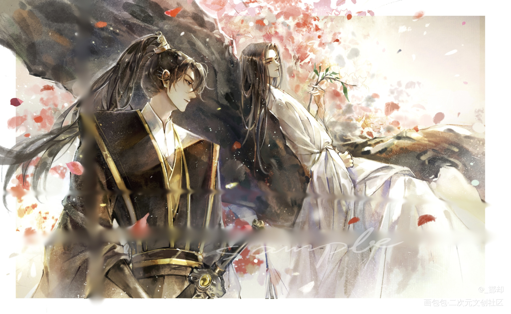 无料稿，存一下_不见上仙三百年厚涂约稿木苏里绘画绘画作品