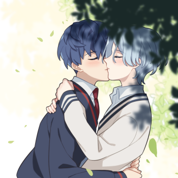 懵懵懂懂的小蓝孩_无限滑板驰河兰加平涂日系同人神道爱之介爱抱梦爱