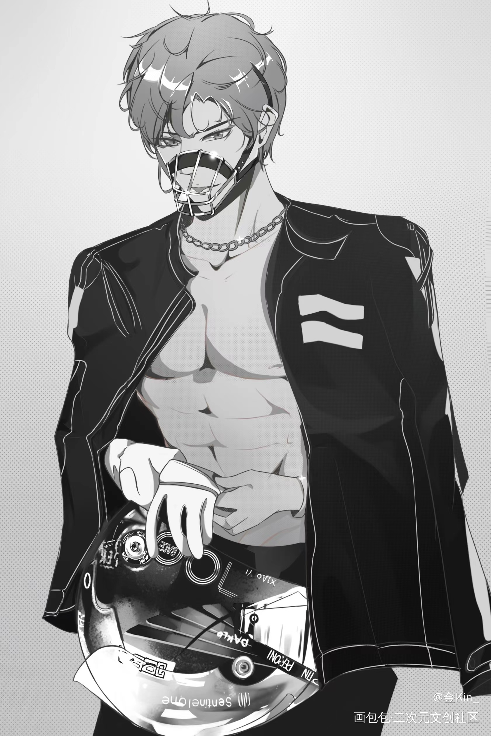 赛车手or？_光与夜之恋萧逸绘画作品