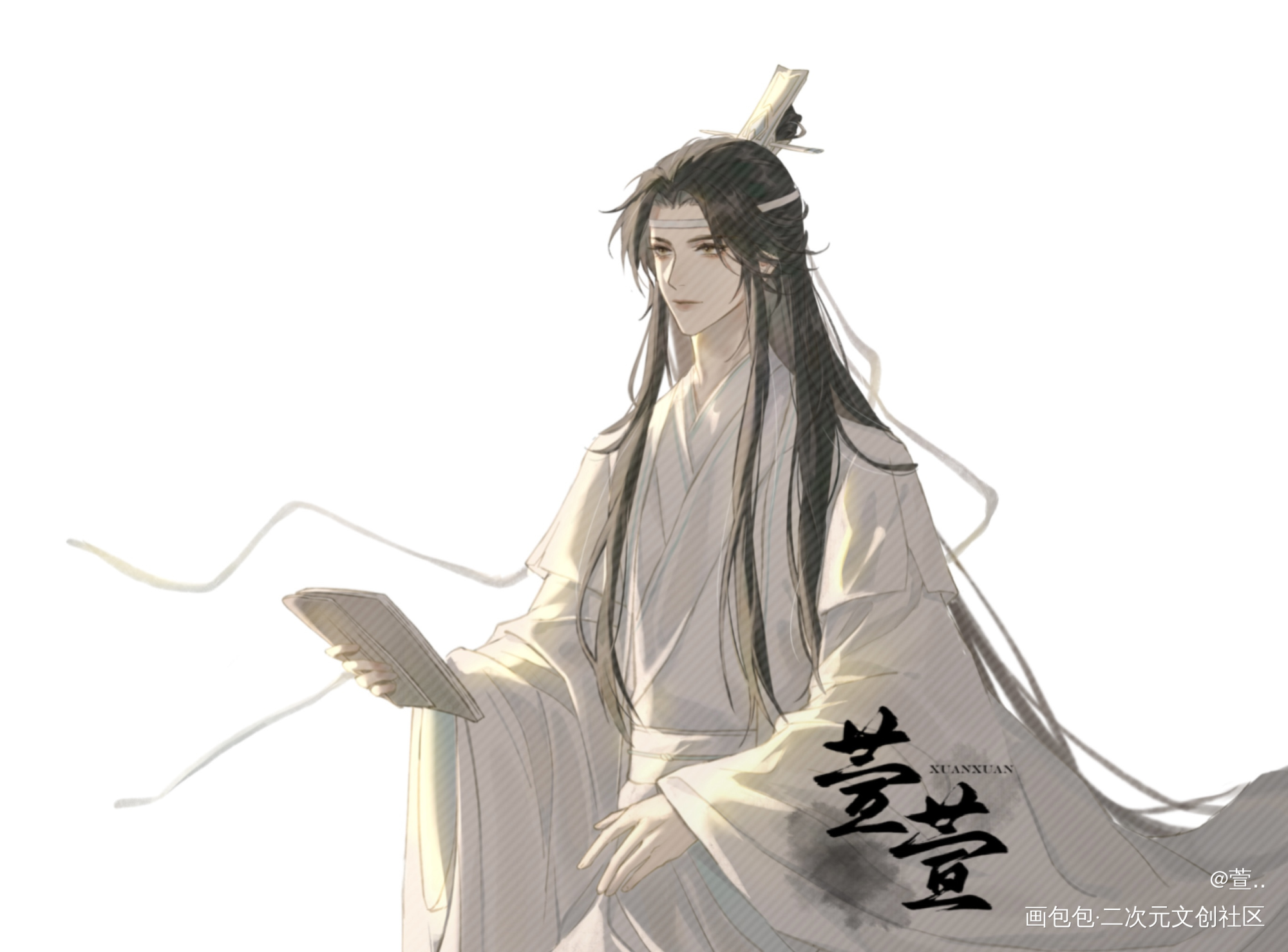 _魔道祖师蓝忘机立牌绘画作品