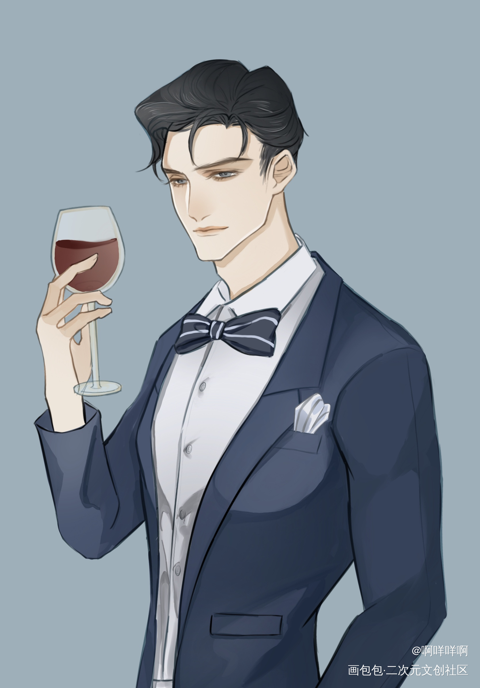 摸了摸黎叔叔_谁把谁当真188男团妹叔黎朔procreateipad画画水千丞娘娘腔谁把谁当真绘画作品