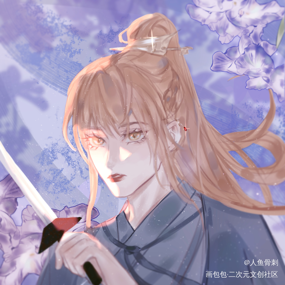 萧逸_光与夜之恋萧逸古风头像插画约稿板绘绘画作品