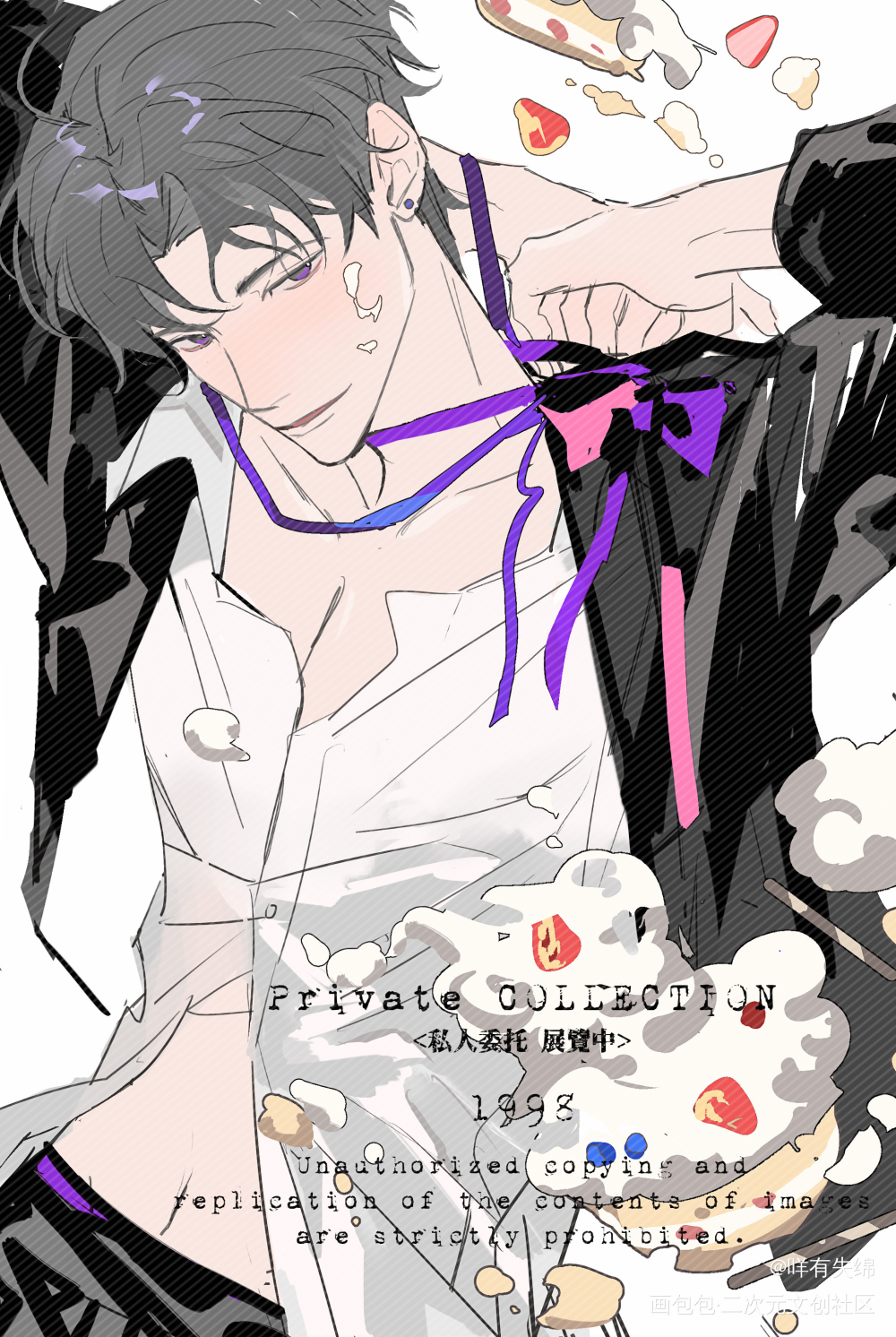 现代墨燃_二哈和他的白猫师尊燃晚墨燃楚晚宁绘画作品