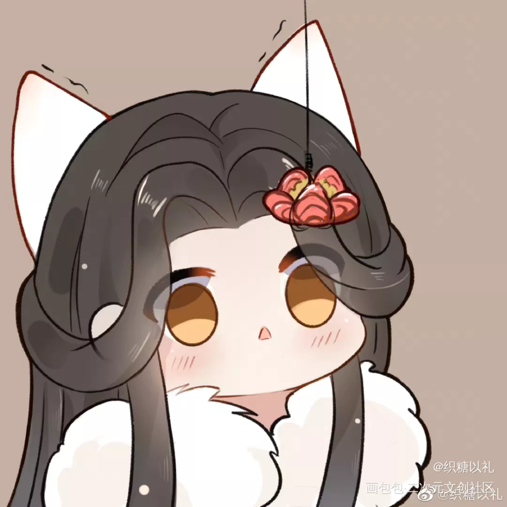 钓猫猫_二哈和他的白猫师尊楚晚宁Q版绘画作品