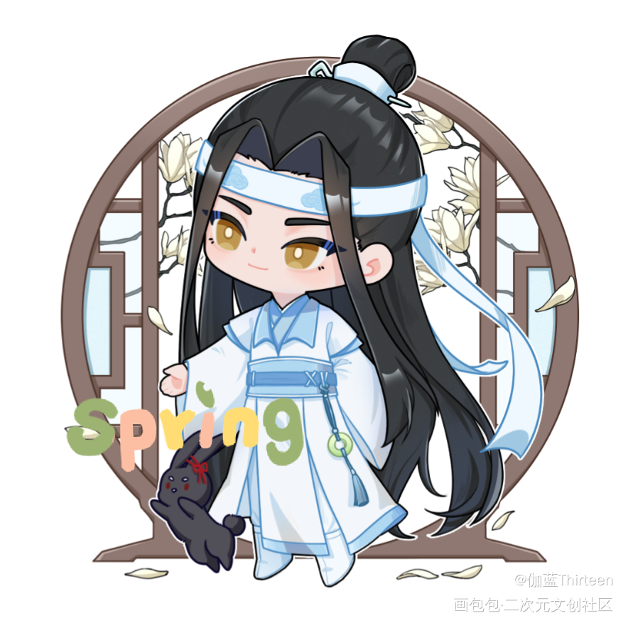 望春思将离系列_魔道祖师忘羡绘画作品