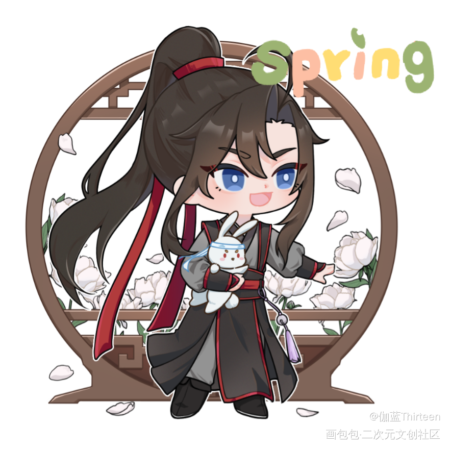 望春思将离系列_魔道祖师忘羡绘画作品