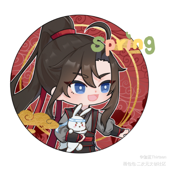 望春思将离系列_魔道祖师忘羡绘画作品