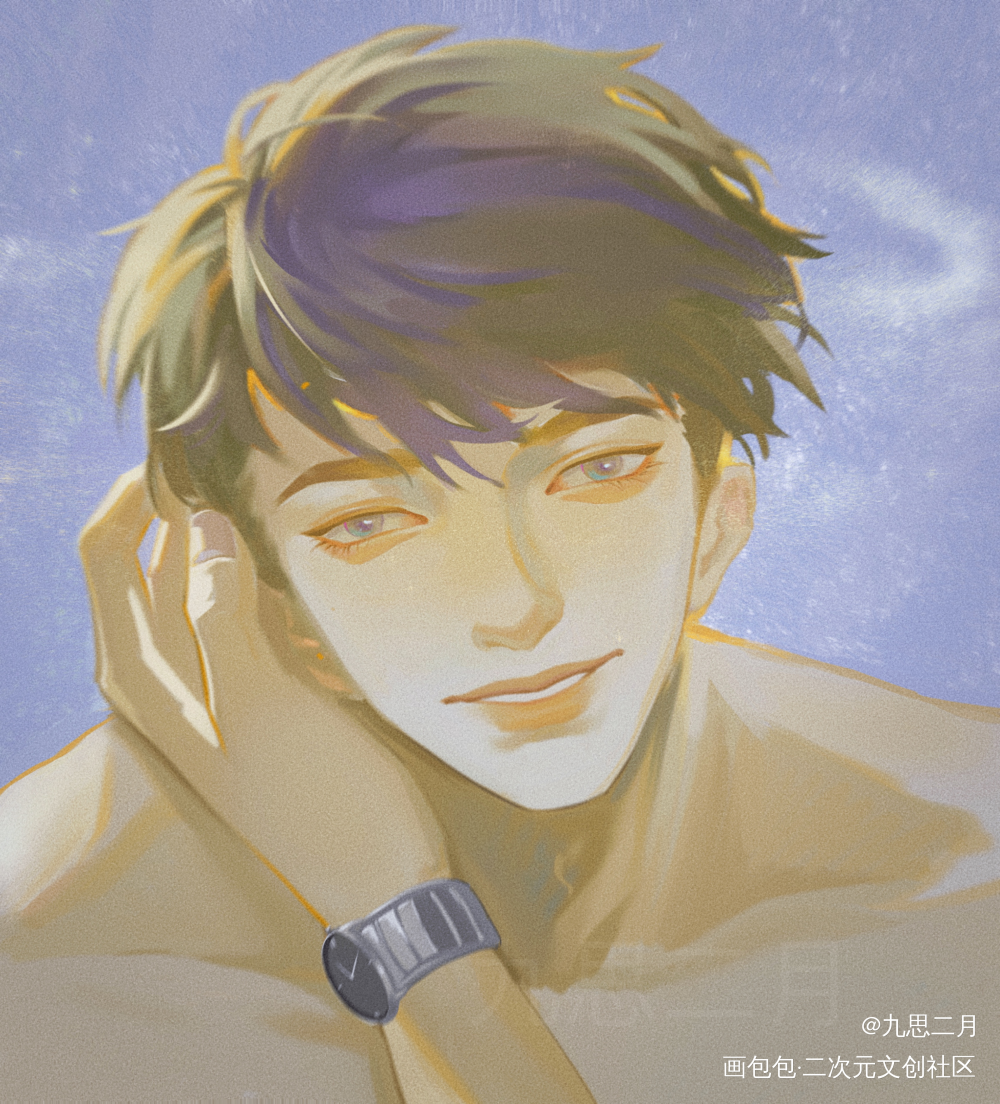 周翔，很想你_职业替身188男团晏周周翔晏明修板绘涂绘画作品