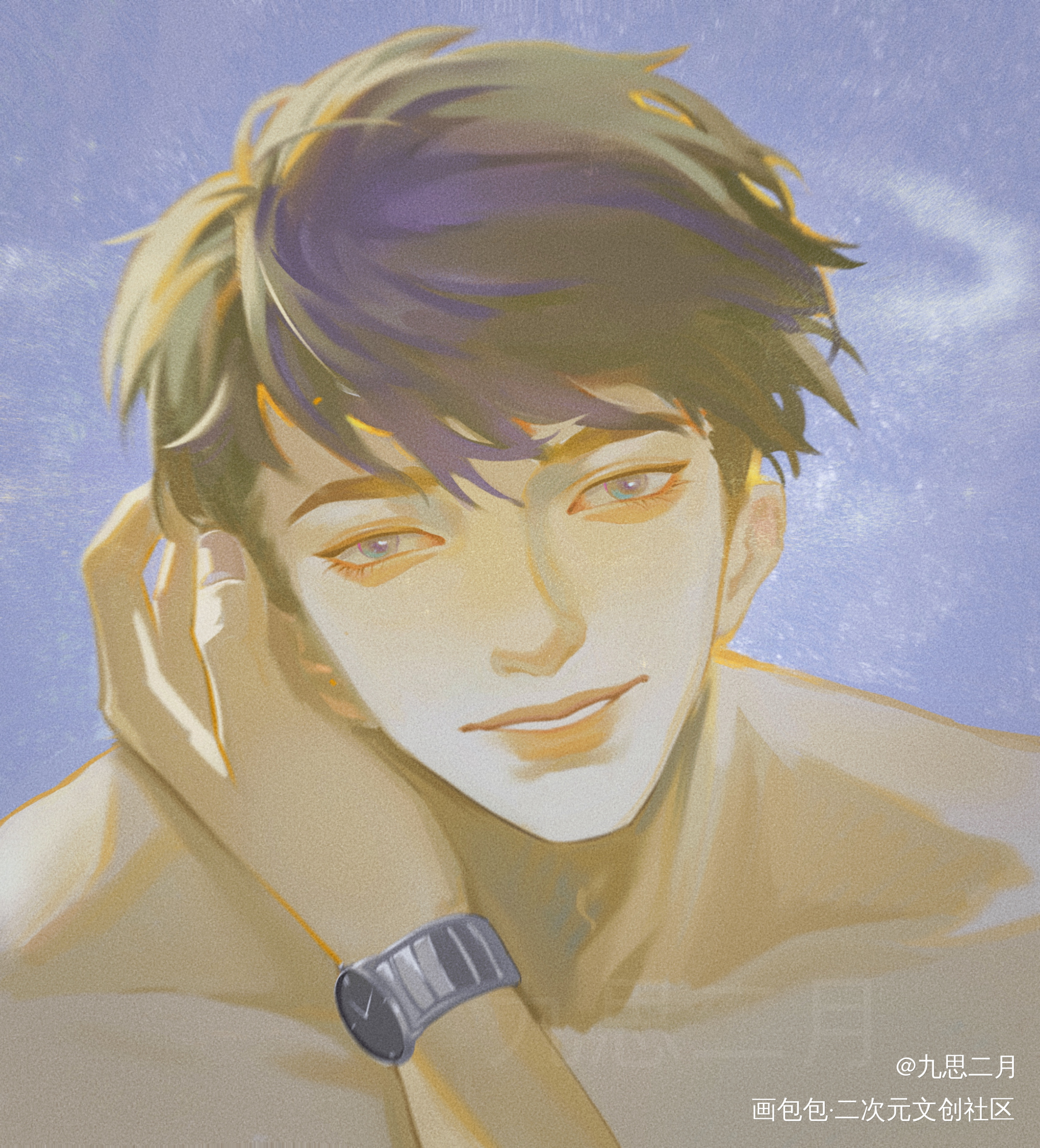 周翔，很想你_职业替身188男团晏周周翔晏明修板绘涂绘画作品