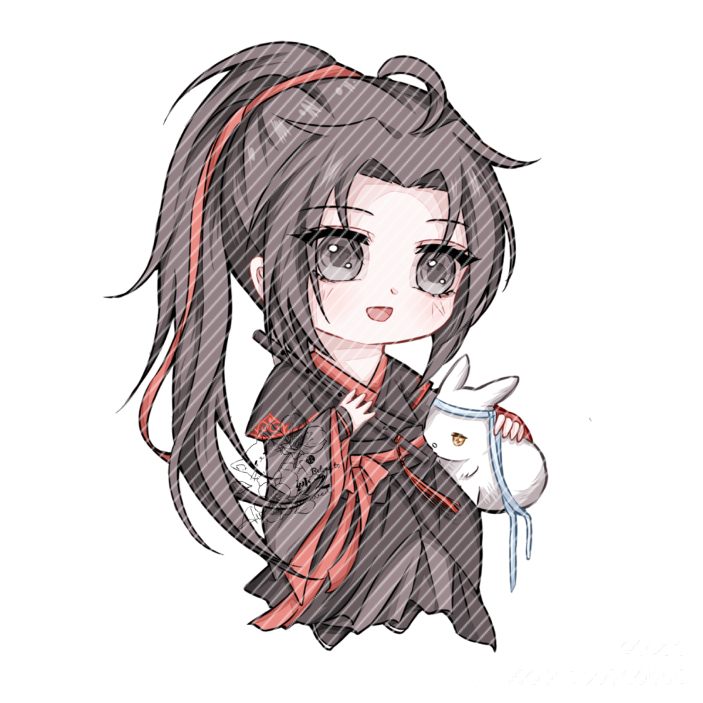 魔道-忘羡-制品 开授权_魔道祖师忘羡蓝忘机魏无羡Q版同人绘画作品