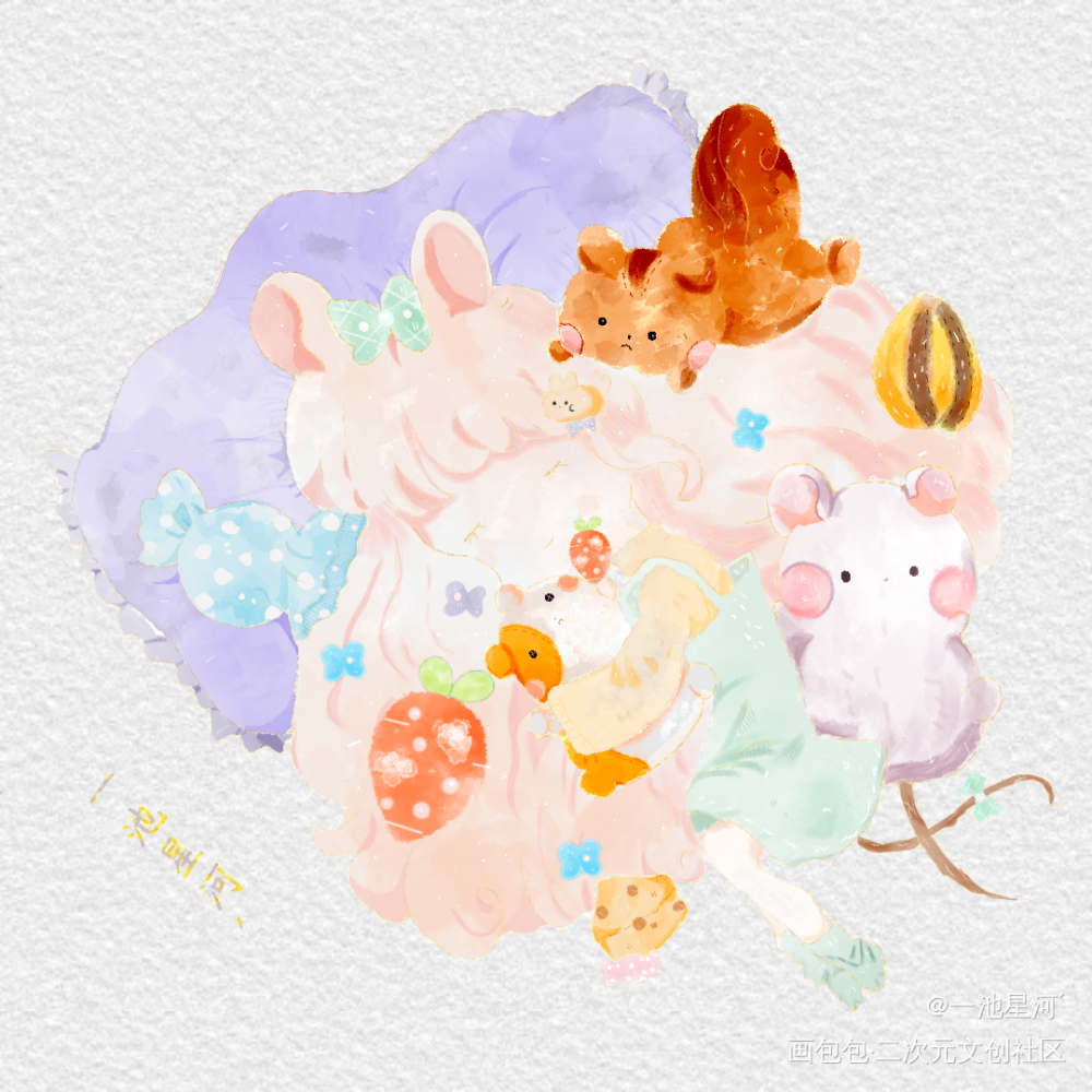 鸭_摸鱼页绘画作品