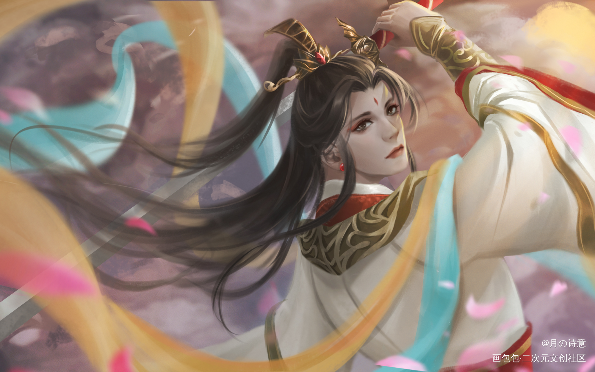 太子悦神&血雨探花_天官赐福花怜谢怜花城厚涂半身我要上首推同人板绘绘画作品
