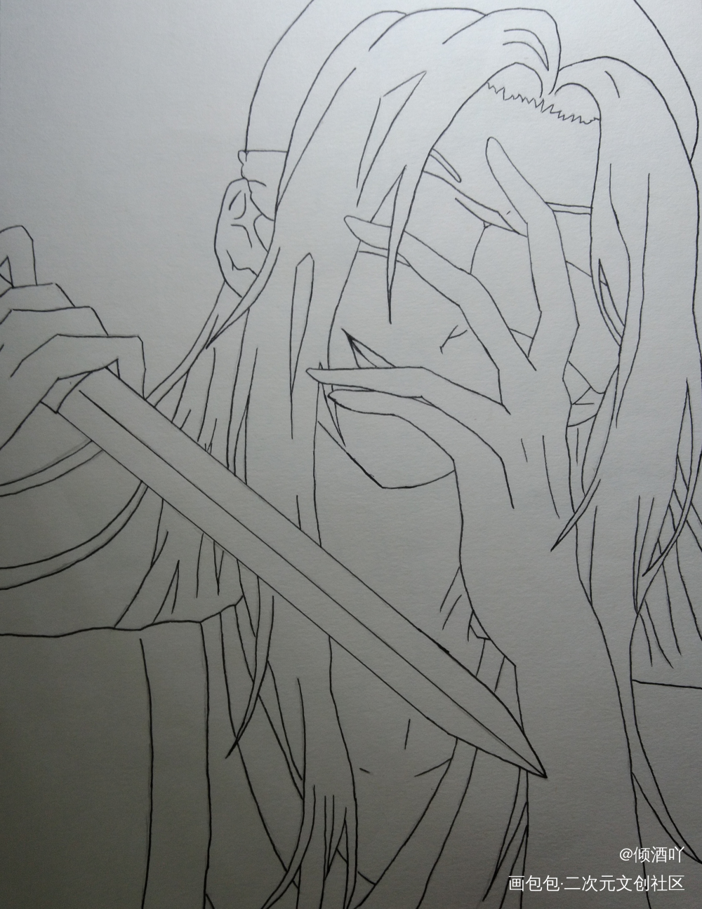 痴_魔道祖师薛洋手绘绘画作品