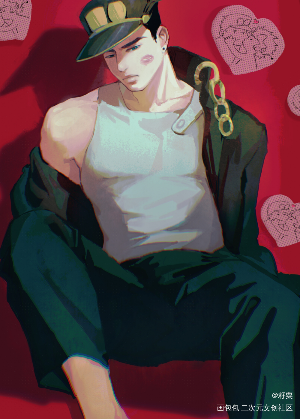 _JOJO的奇妙冒险空条承太郎绘画作品