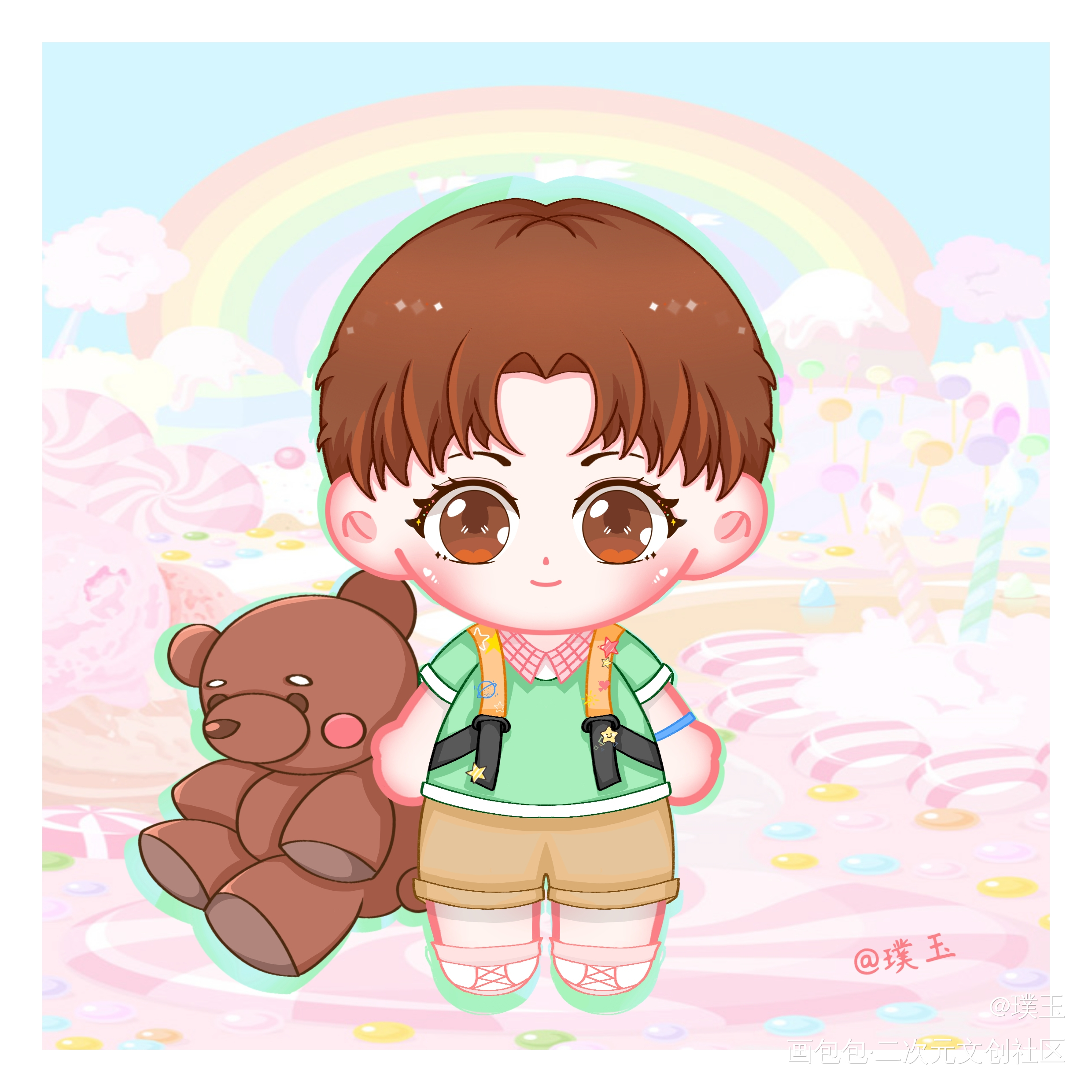 夏日限定-洛羿79_附加遗产188男团洛羿q版我要上首推绘画作品