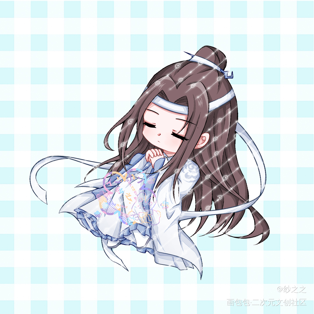 魔道-忘羡-开授权_魔道祖师忘羡蓝忘机Q版头像同人绘画作品