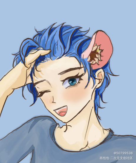 李元芳_王者荣耀板绘涂头像同人绘画作品