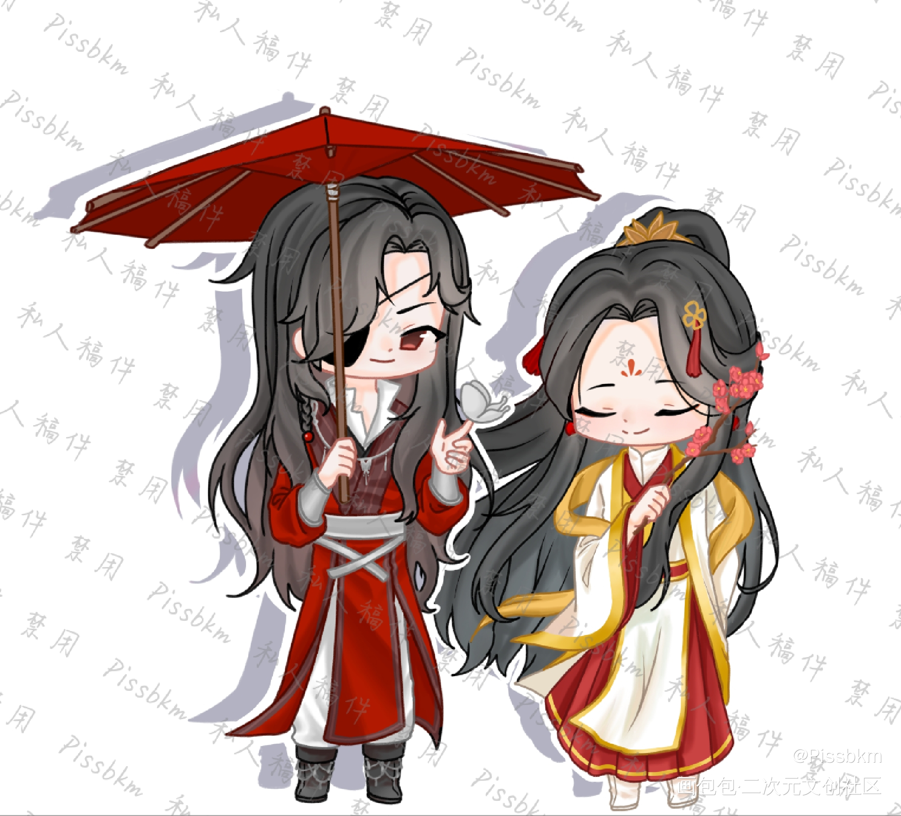 花怜_天官赐福花怜Q版约稿绘画作品