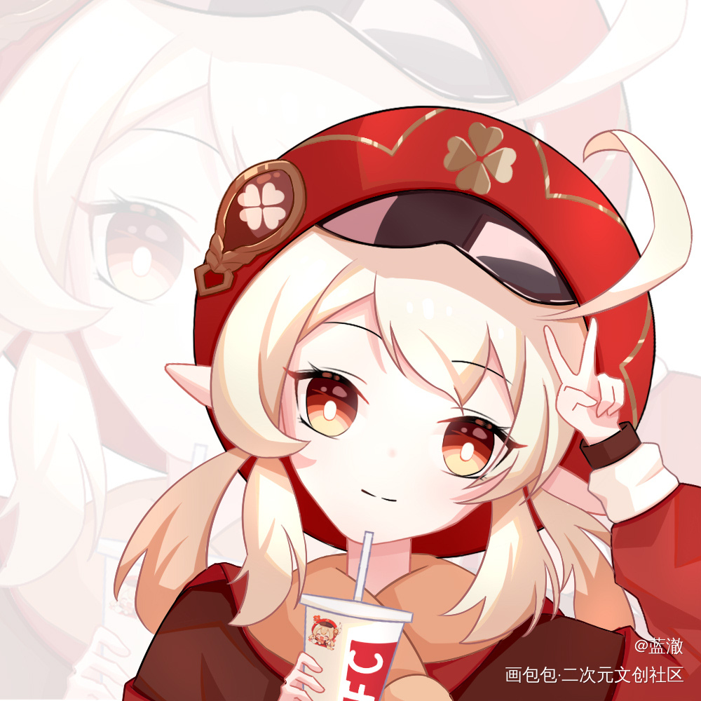 原神可莉同人头像_原神可莉绘画作品