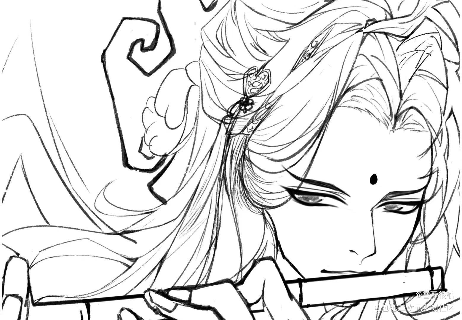 一渡微尘_霹雳布袋戏古风人物绘画绘画作品