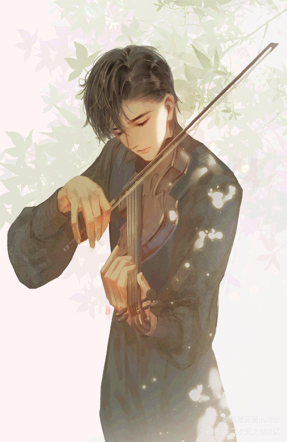 张起灵_盗墓笔记瓶邪张起灵绘画作品