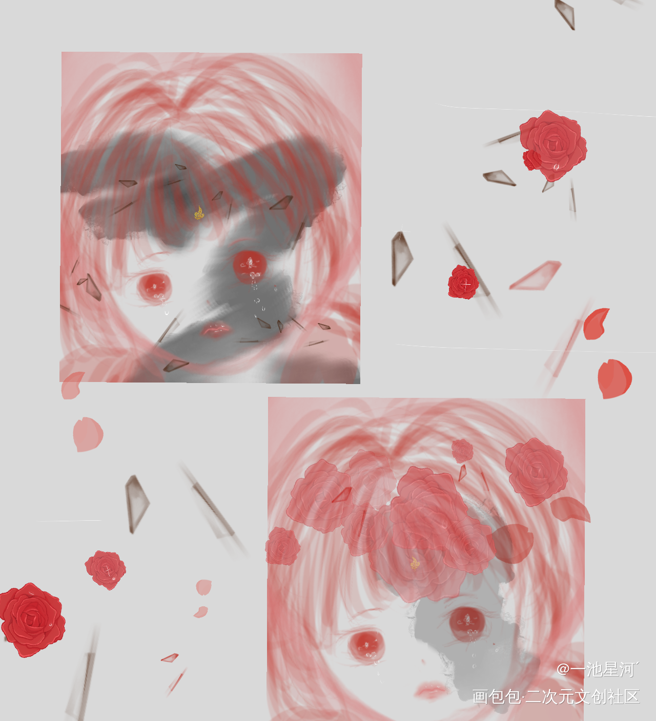 难过_摸鱼页绘画作品